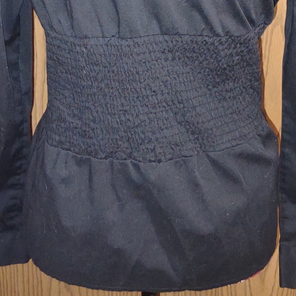 Black long sleeve blouse M - Picture 3 of 8